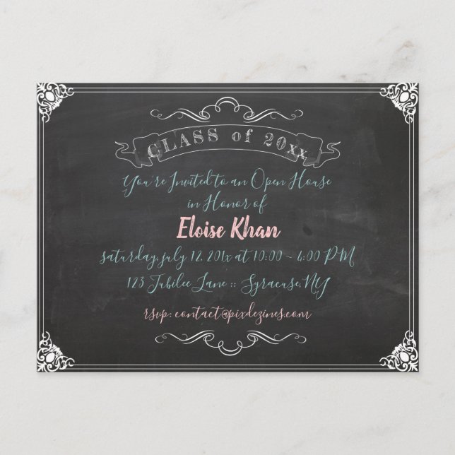 Invitation Carte Postale PixDezines DIPLÔME/do-it-yourself (Devant)