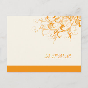 Invitation Carte Postale PixDezines tourbillons rsvp/arrière - plan do-it-y