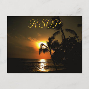 Invitation Carte Postale Plage Shoreline de réponse de RSVP Recepion