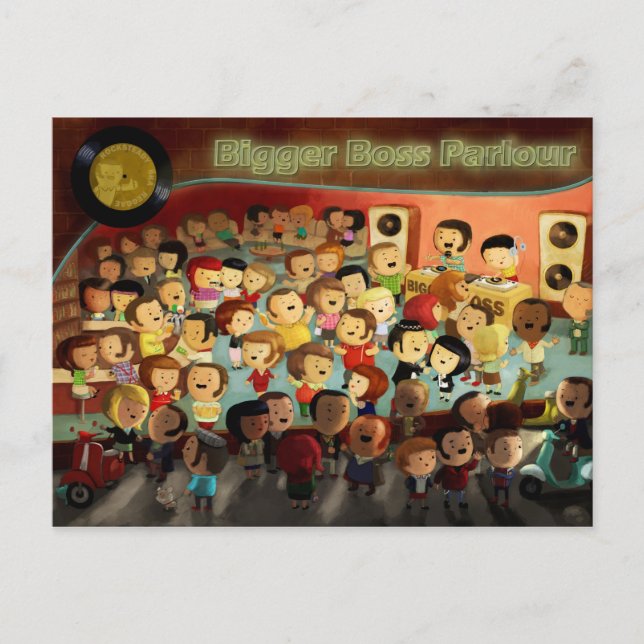 Invitation Carte Postale Plus grand Boss Reggae Party (Devant)
