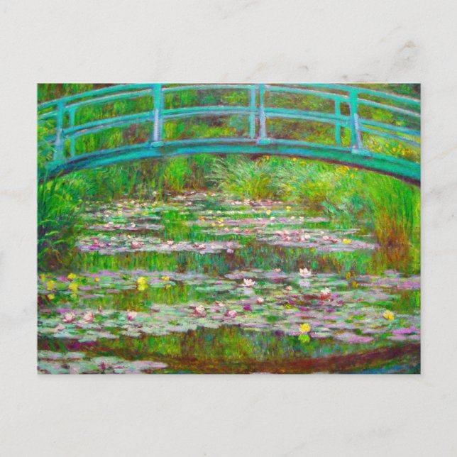 Invitation Carte Postale Pont japonais Monet et nappes d'eau (Devant)