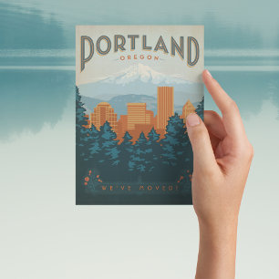 Invitation Carte Postale Portland, Oregon Nous avons bougé