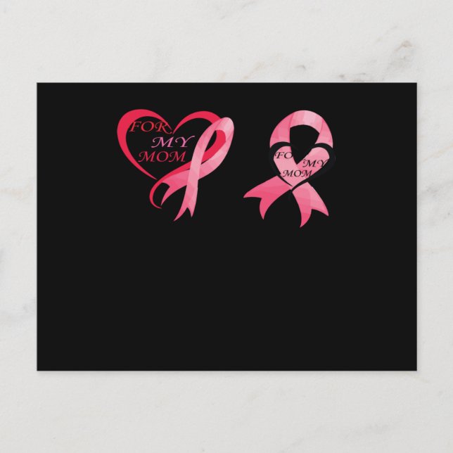 Invitation Carte Postale Pour ma mère Sensibilisation au cancer du sein (Devant)
