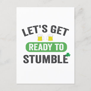 Invitation Carte Postale Préparons-nous à trébucher Boire la St Patrick 