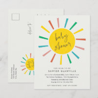 Rainbow Sun Script Baby shower moderne