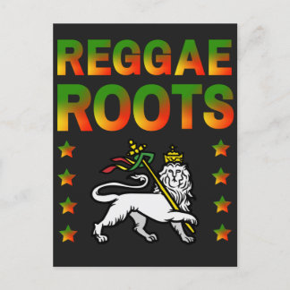 INVITATION CARTE POSTALE REGGAE ROOTS RASTA LION DE JUDA