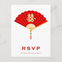 Réponse pour le mariage avec éventail chinois et d