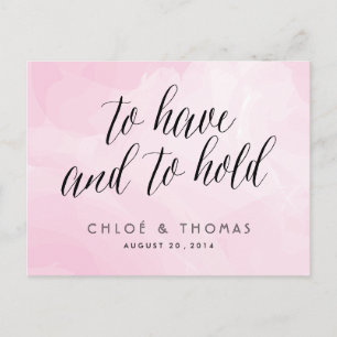 Invitation Carte Postale Réponse RSVP du script d'aquarelle jolie