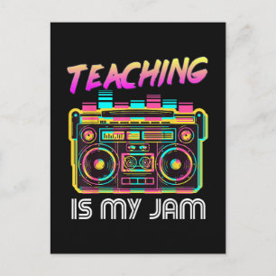 Invitation Carte Postale Retour à l'école Rétro Enseigner est mon truc 80s