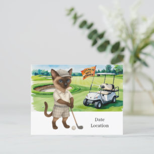 Invitation Carte Postale Retraite de golf pour l'invitation des Amoureux de
