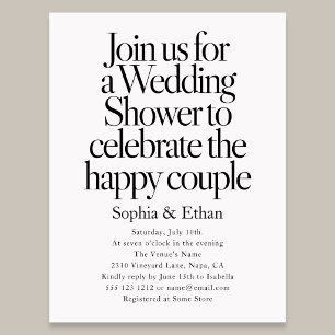 Invitation Carte Postale Retro Editorial Gras Couple Mariage Fête