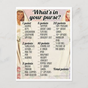 Invitation Carte Postale Rétro jeu de Fête de la mariée