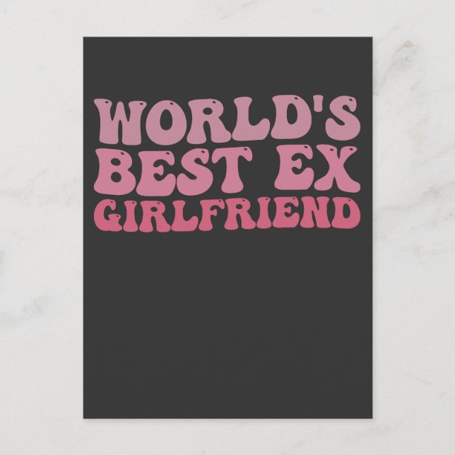 Invitation Carte Postale Retro World's Best Ex Girlfriend Super (Devant)