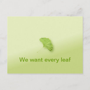 Invitation Carte Postale Réunion de famille Gingko Leaf