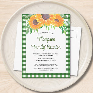 Invitation Carte Postale Réunion de famille Rustique