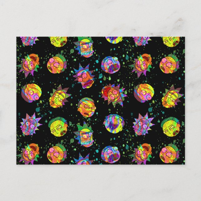 Invitation Carte Postale RICK ET MORTY™ | Motif psychédélique (Devant)