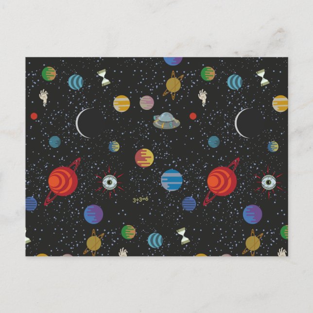 Invitation Carte Postale RICK ET MORTY™ | Motif spatial (Devant)