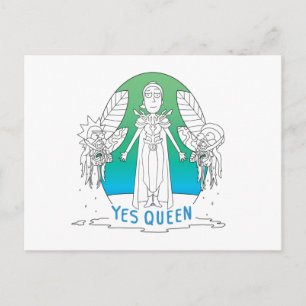 Invitation Carte Postale RICK ET MORTY™  Oui Reine