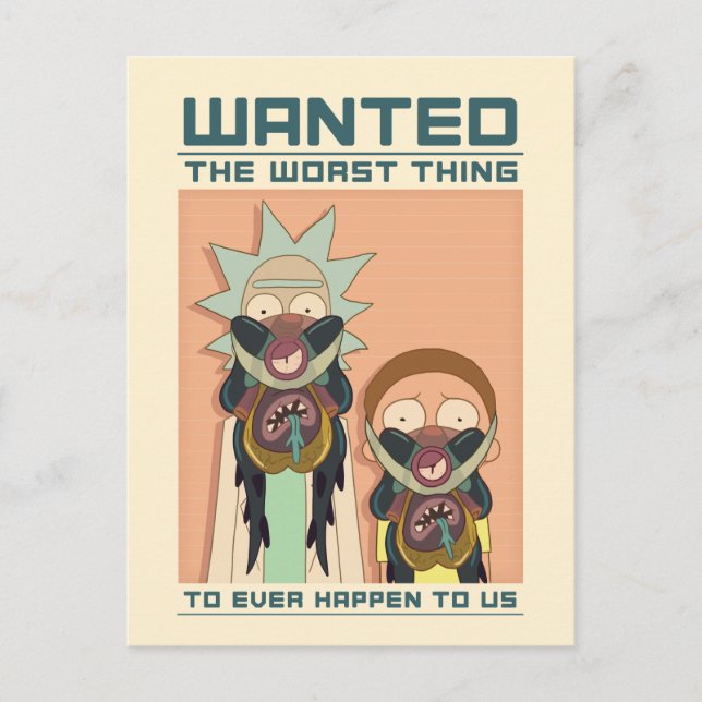 Invitation Carte Postale RICK ET MORTY™ | Poster Recherché Glorzo (Devant)