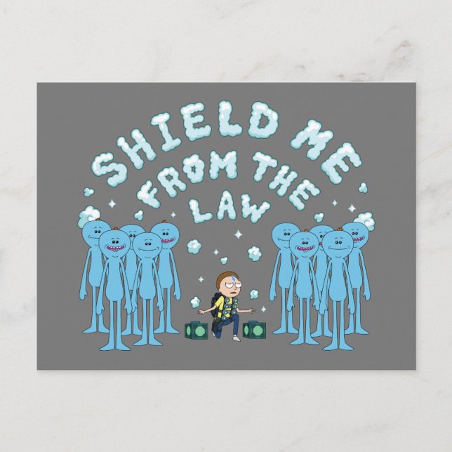 Invitation Carte Postale RICK ET MORTY™ | Protégez-Moi De La Loi (Devant)