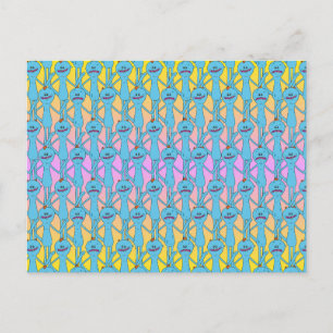 Invitation Carte Postale RICK ET MORTY™ Rainbow M. Meeseeks Motif