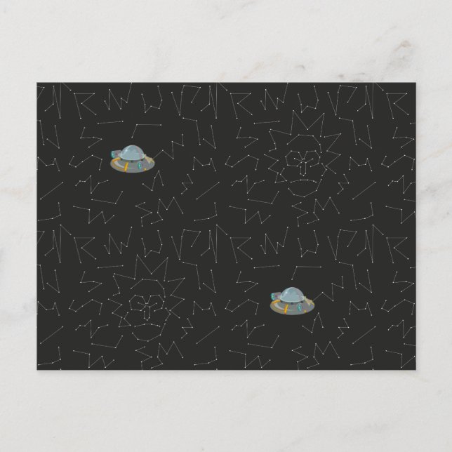 Invitation Carte Postale RICK ET MORTY™ | Rick Constellation Pattern (Devant)