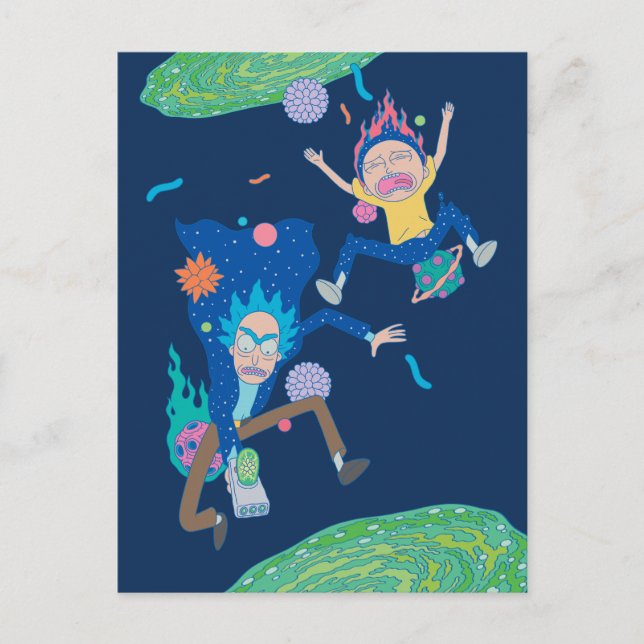 Invitation Carte Postale RICK ET MORTY™ | Saut de portail infecté (Devant)
