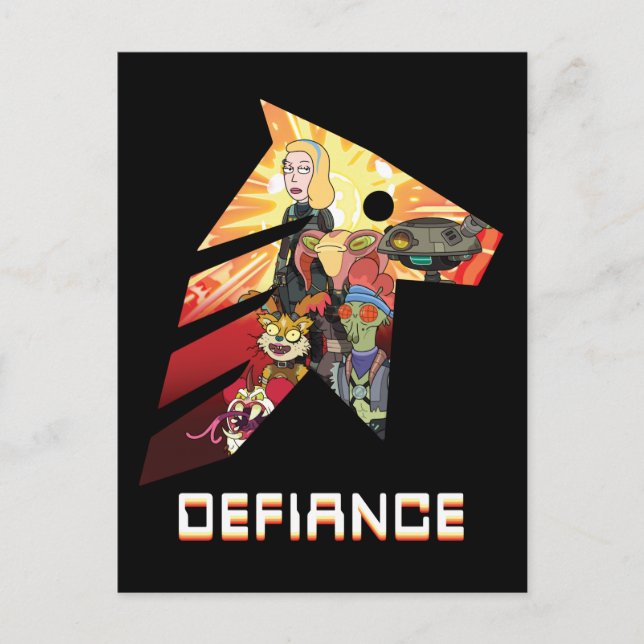 Invitation Carte Postale RICK ET MORTY™ | Space Beth Defiance Crew (Devant)