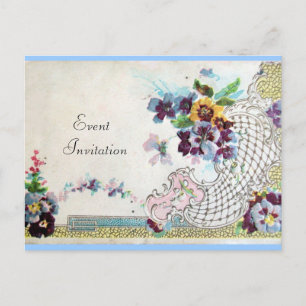 INVITATION CARTE POSTALE ROMANTIQUE 2