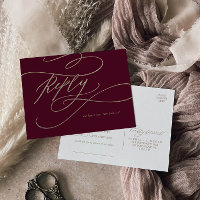 Romantique Bourgogne Calligraphie Demande de chans
