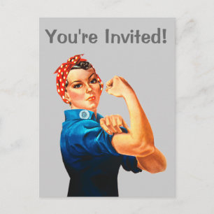 Invitation Carte Postale Rosie la riveteuse