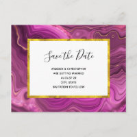 Royak Purple and Gold Agate Wedding Enregistrer la