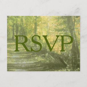 Invitation Carte Postale RSVP de la nature rustique