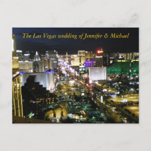 Invitation Carte Postale RSVP Las Vegas épousant la réponse d'invité