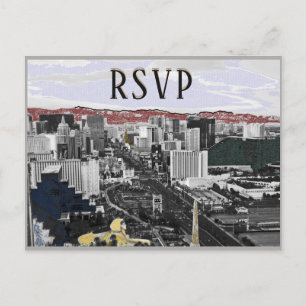 Invitation Carte Postale RSVP Las Vegas Event Modern