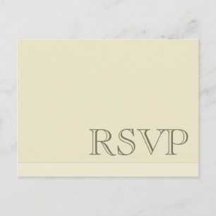 Invitation Carte Postale RSVP neutre simple minimal