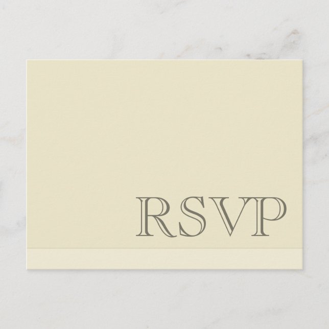 Invitation Carte Postale RSVP neutre simple minimal (Devant)