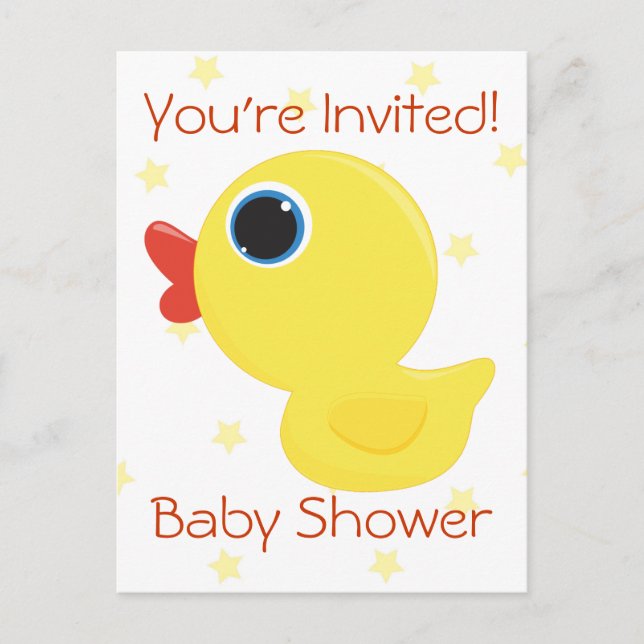 Invitation Carte Postale Rubber Ducky (Devant)