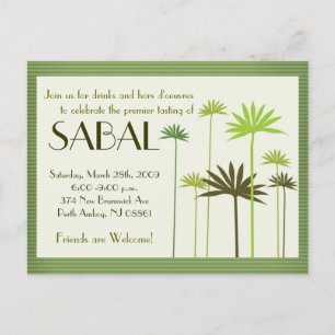 Invitation Carte Postale SABAL : : Présentation de NY
