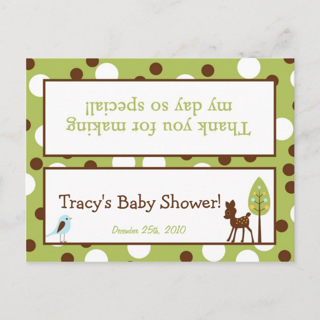 Invitation Carte Postale Sac de Goody Topp Forêt Amis Cerf (Devant)