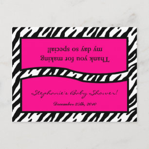 Invitation Carte Postale Sac de Goody Topp Hot rose Zebra Imprimer