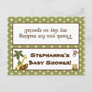 Invitation Carte Postale Sac de Goody Topper Jungle Baby