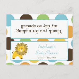 Invitation Carte Postale Sac Goody Topp Jungle Roi Lion Safari animal