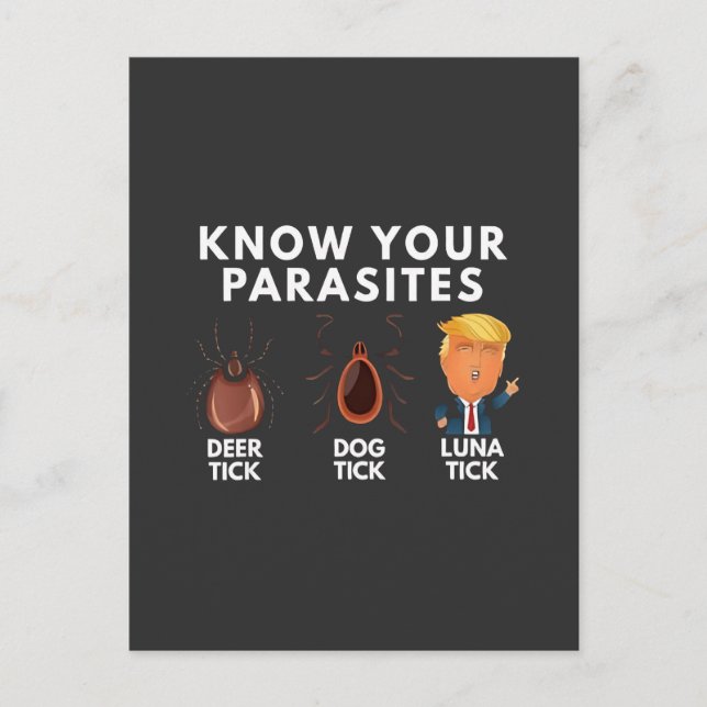 Invitation Carte Postale Sachez que vous êtes des parasites Anti-Trump Humo (Devant)