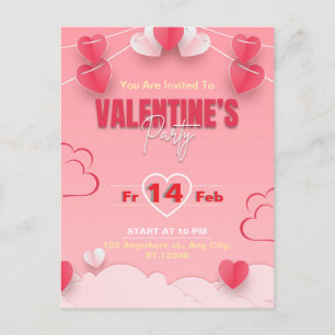 Invitation Carte Postale Saint Valentin