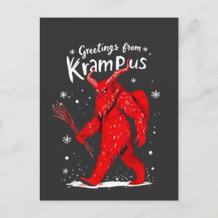 Invitation Carte Postale Salutation de Krampus Noël 