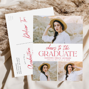 Invitation Carte Postale Salutations à la 3e Fête de la Grad Red Photo