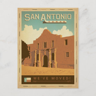 Invitation Carte Postale San Antonio, Texas   Nous avons déménagé