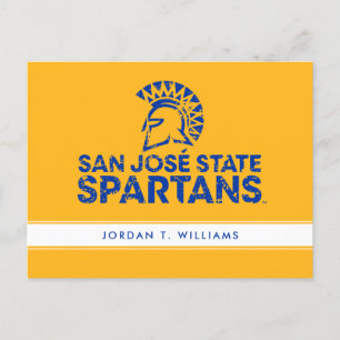 Invitation Carte Postale San Jose State Spartans Logo Wordmark désorganisé