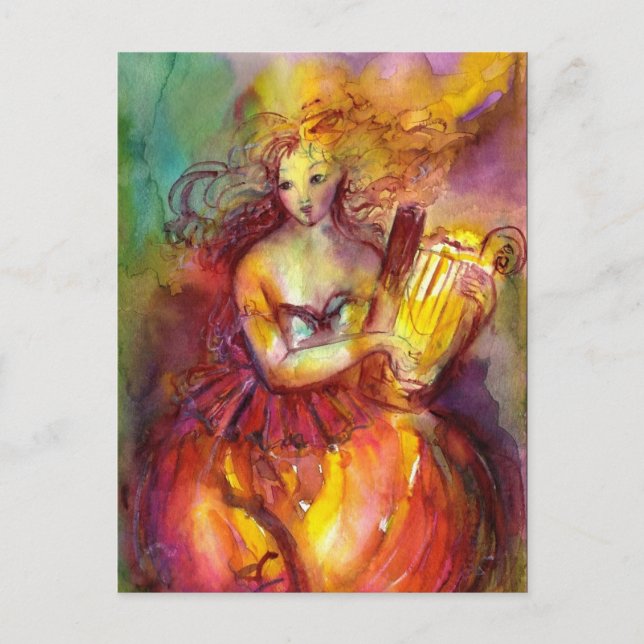 INVITATION CARTE POSTALE SAPPHO, DANSE MUSIQUE ET POÉSIE (Devant)